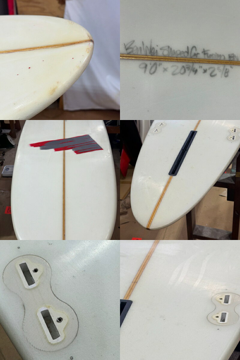 【中古】BEN WEI (べンウェイ) ロングボード [CLEAR×PAINT] 9’0” サーフボード