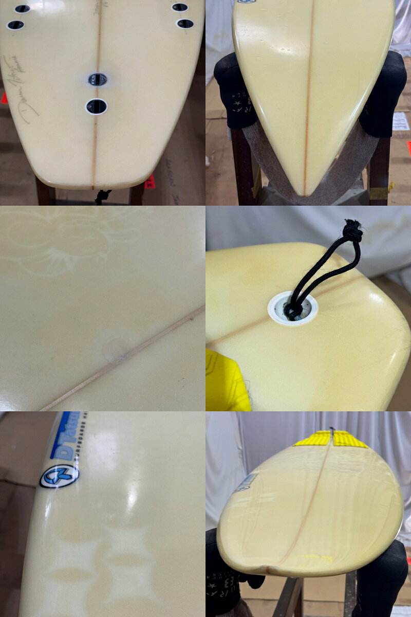 【中古】D TATSUNO SURFBOARDS HAWAII ショートボード [CLEAR] 6’4” サーフボード