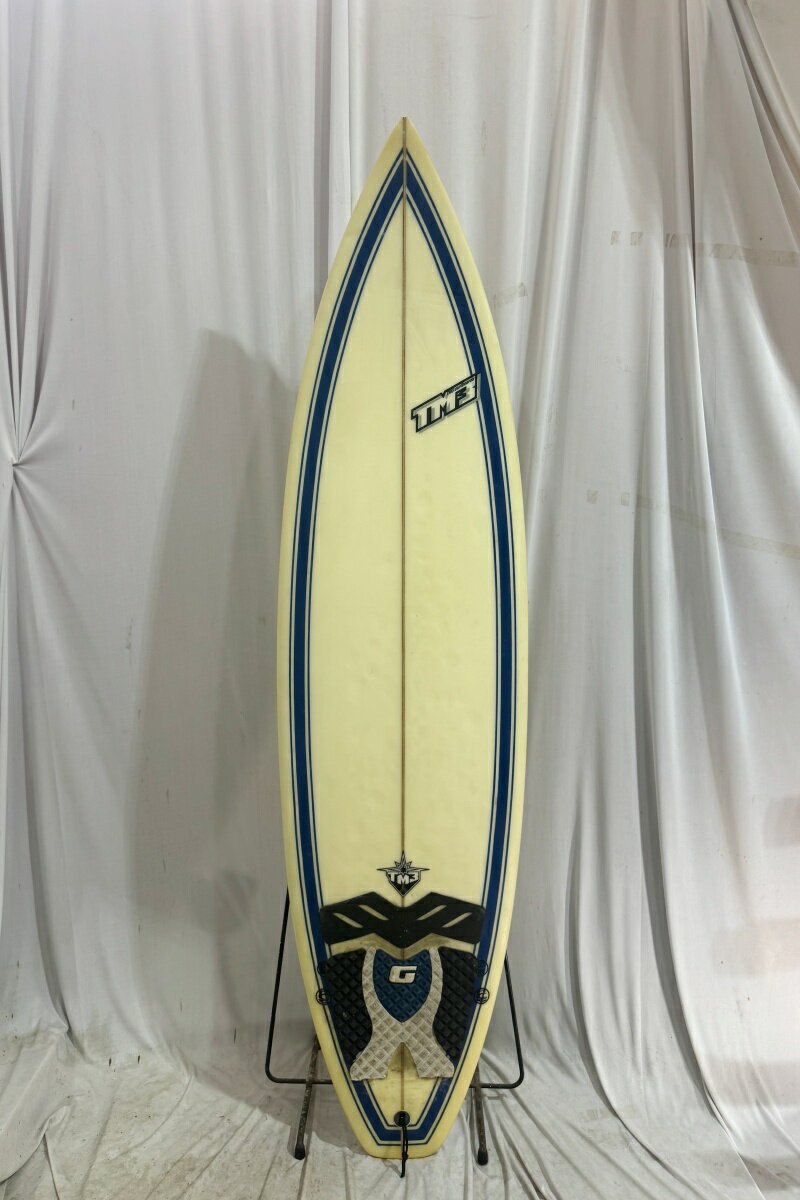 【中古】TM THREE SURF BOARDS （ティーエムスリーサーフボード） ショートボード [CLEAR×BLUE] 6’4”サーフボード