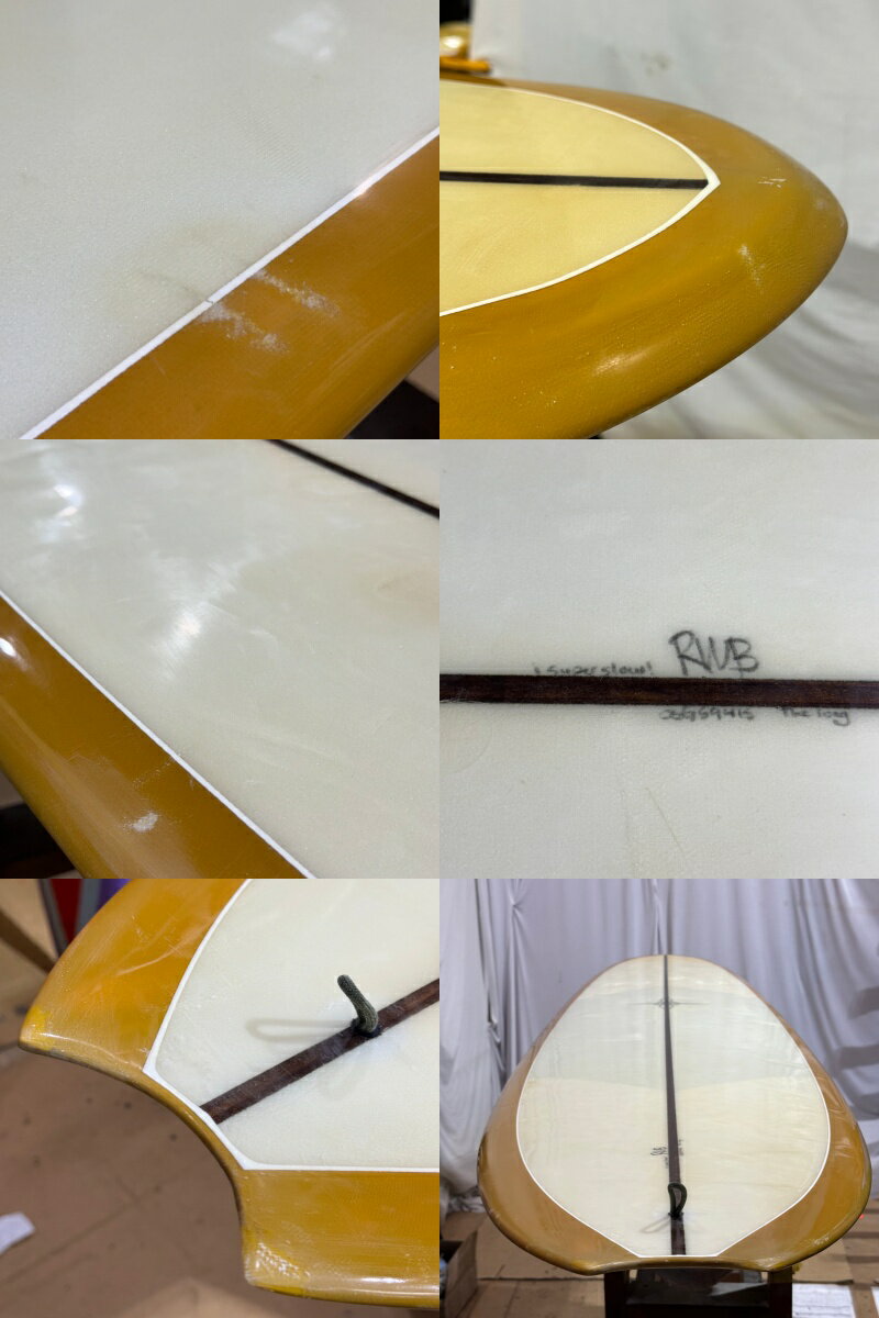 ����š�RYAN BURCH SURFBOARDS (�饤����С��������եܡ���)���Ρ����饤���� ���󥰥ܡ��� [CLEAR��LIGHT BROWN] 9��8 1/2�� �����եܡ���