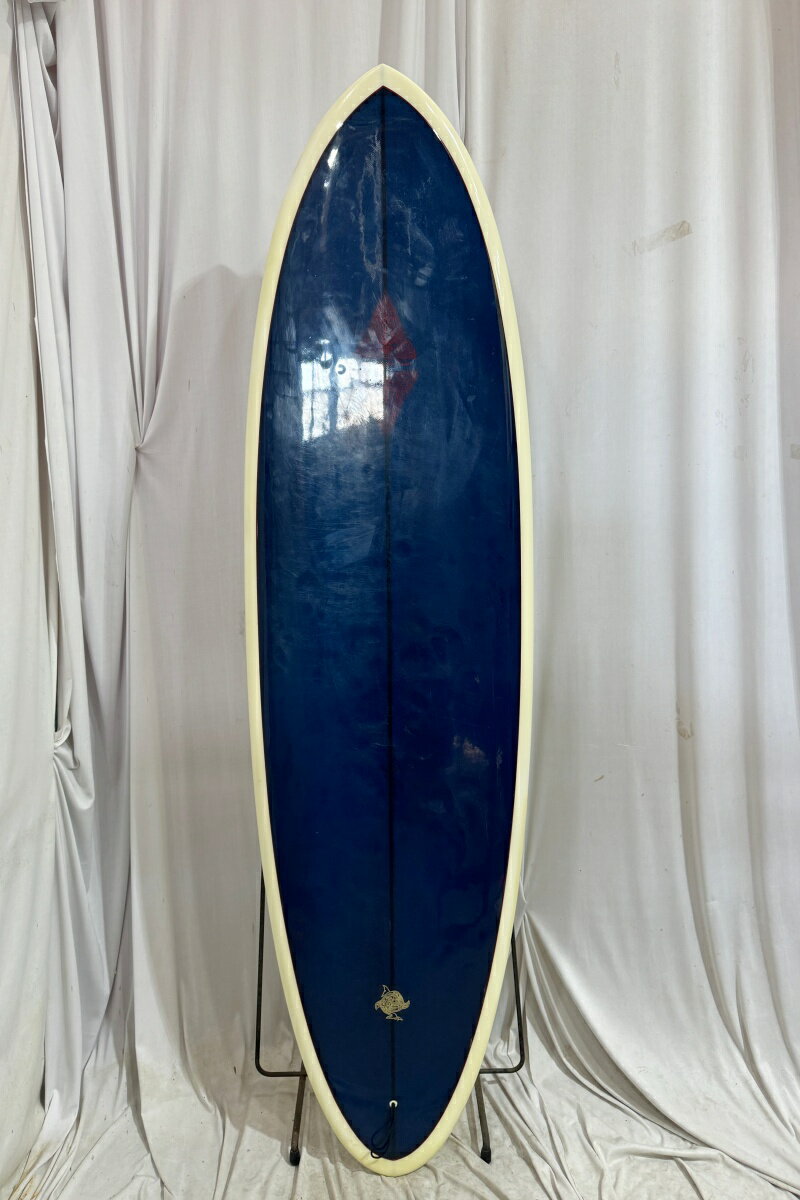【中古】JOEl TUDER SURFBOARDS (ジョエルチューダーサーフボード) ミッドレングス ［DARK BLUE×CLEAR］6'4 1/2” サーフボード