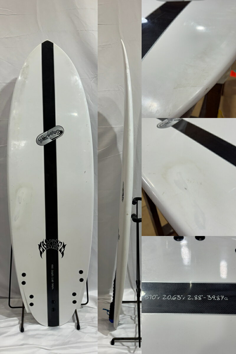 【中古】PLACEBO (プラセボ) FISH QUEST 2 モデル ショートボード [WHITE] 5'10