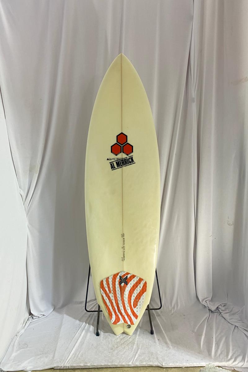 【中古】CHANNEL ISLANDS (チャネルアイランズ) AL MERRICK ROBBER モデル ショートボード[CLEAR] 5’9” サーフボード