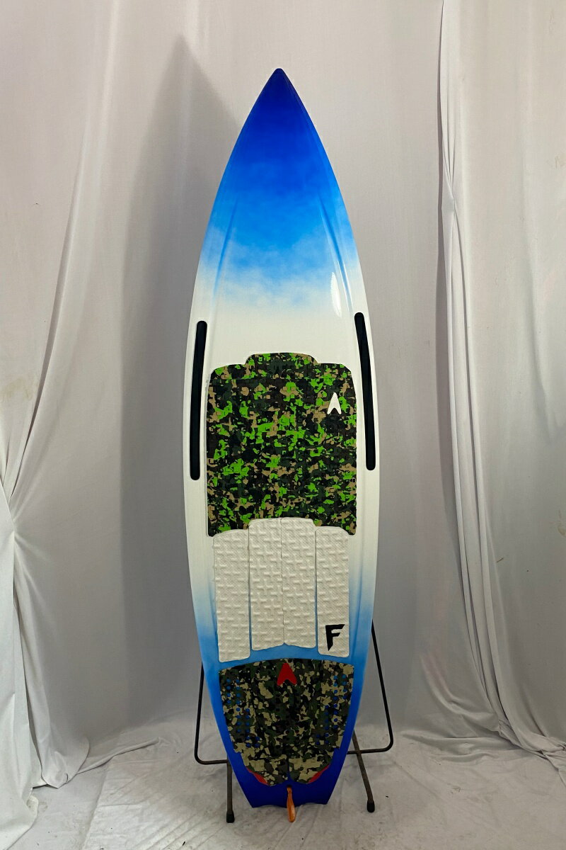 【中古】ノーロゴ ノーブランド ショートボード BLUE×WHITE 5’9” サーフボード