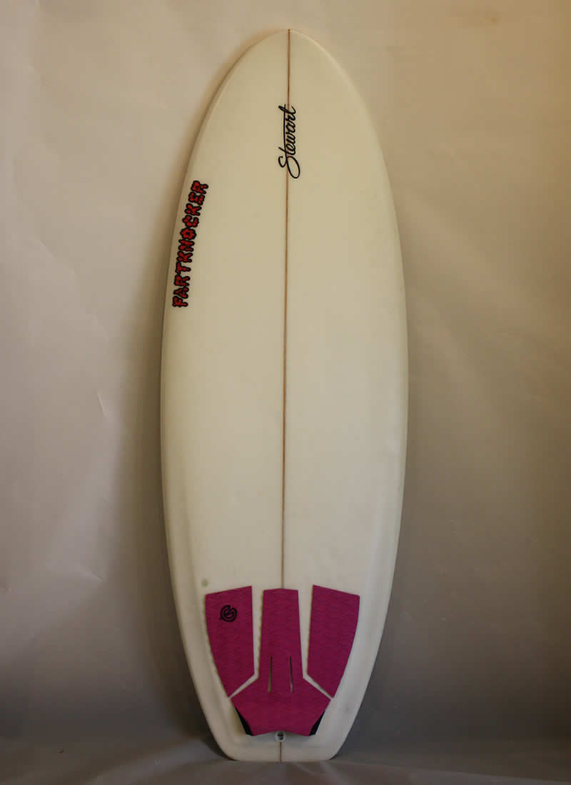 BILL STEWART（ビルスチュワート）FARTKNOOCKER モデル ショートボード［WHITE］5'0" サーフボード フィン・デッキパッド付き