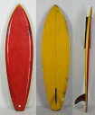 【希少中古】BLIZARD SURF BOARD（ブリザード）ヴィンテージ サーフボード［RED/YELLOW］6'1