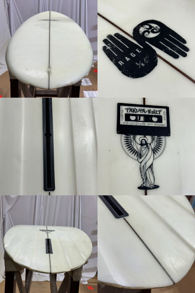 【中古】RAGE SURFBOARD (レイジサーフボード) ANTI THRUSTER モデル シングルフィ...