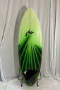 【中古】 RUSTY (ラスティ) DWART モデル ショートボード ［GREEN×CLEAR］ 5'4