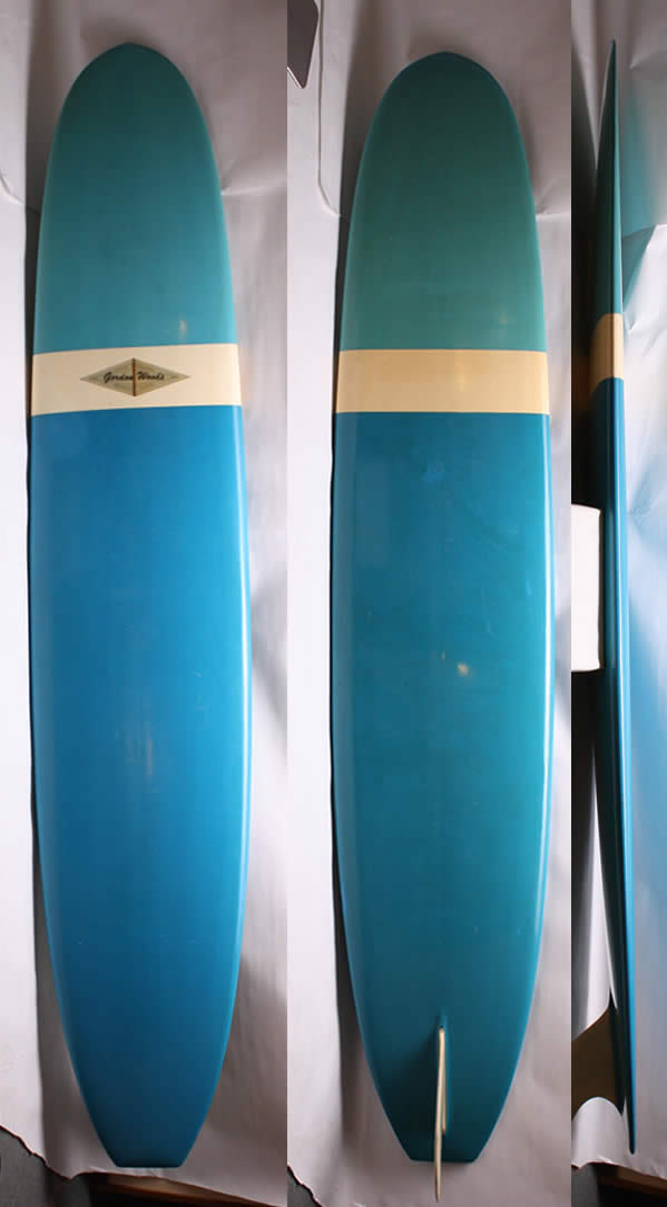 ［中古］Gordon Woods Surfboards（ゴードンウッズ）オールドマリブ サーフボード［BLUE/WHITE］9'4 ロングボード