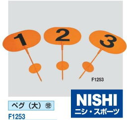 ニシ・スポーツ（NISHI）やり・円盤・ハンマー投用 ペグ 大 F1253 受注生産品