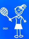 The Sticker Family 【Tennis Older Girl テニスお姉ちゃん】OG21 車 カーステッカー
