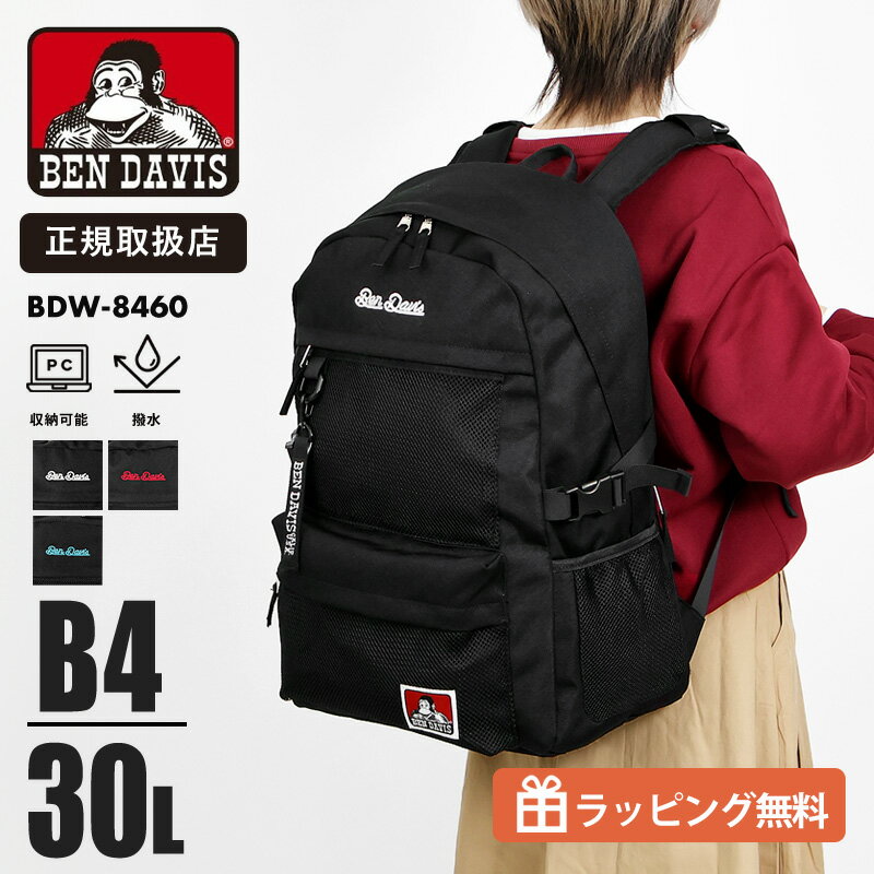 Rakuten - ベンデイビス BEN DAVIS バックパック MESH POCKET DAYPACK メッシュ ポケット デイパック スクールバッグ 通学 リュック 軽量 30L 撥水 ロゴ 2026SS 正規取扱店 BDW-8460 |【クーポン＆ノベルティプレゼント】