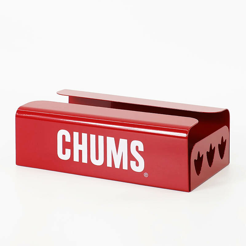 《抽選で最大100%ポイントバック★要エントリー》チャムス CHUMS ティッシュケース Tissue Case スチール製 マグネット 壁掛け 収納 インテリア アウトドア キャンプ 2026年春夏新作 2026SS レッド CH62-2265 正規取扱店 [2]