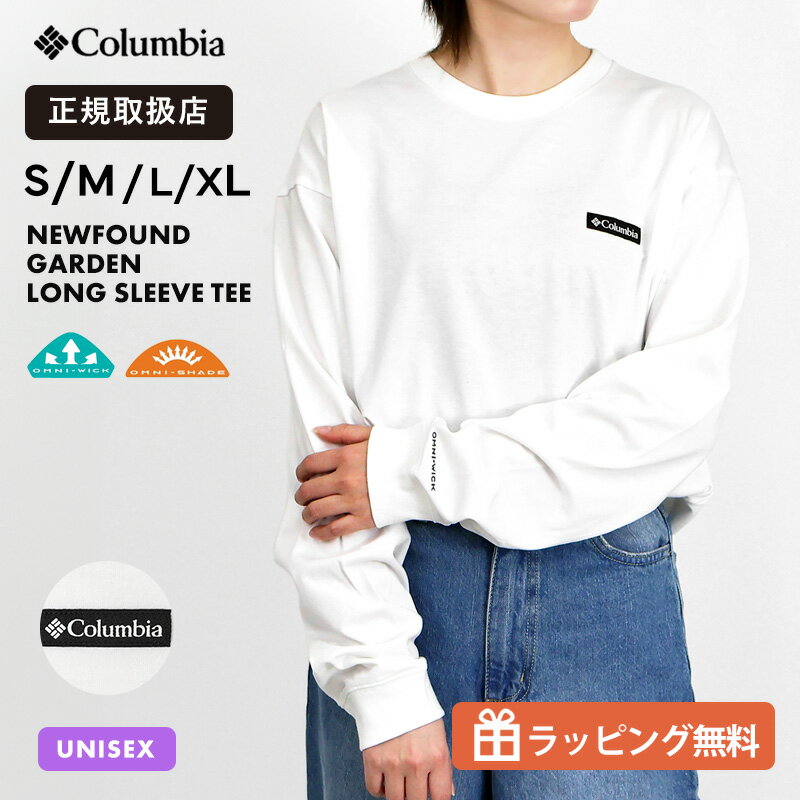 乐天商城 - Columbia コロンビア ニューファウンドガーデン ロングスリーブTシャツ PM1487 100 White メンズ レディース 長袖 ロンT クルーネック カットソー 綿100％ アウトドア キャンプ ストリート M XL 正規品 |【ノベルティプレゼント】