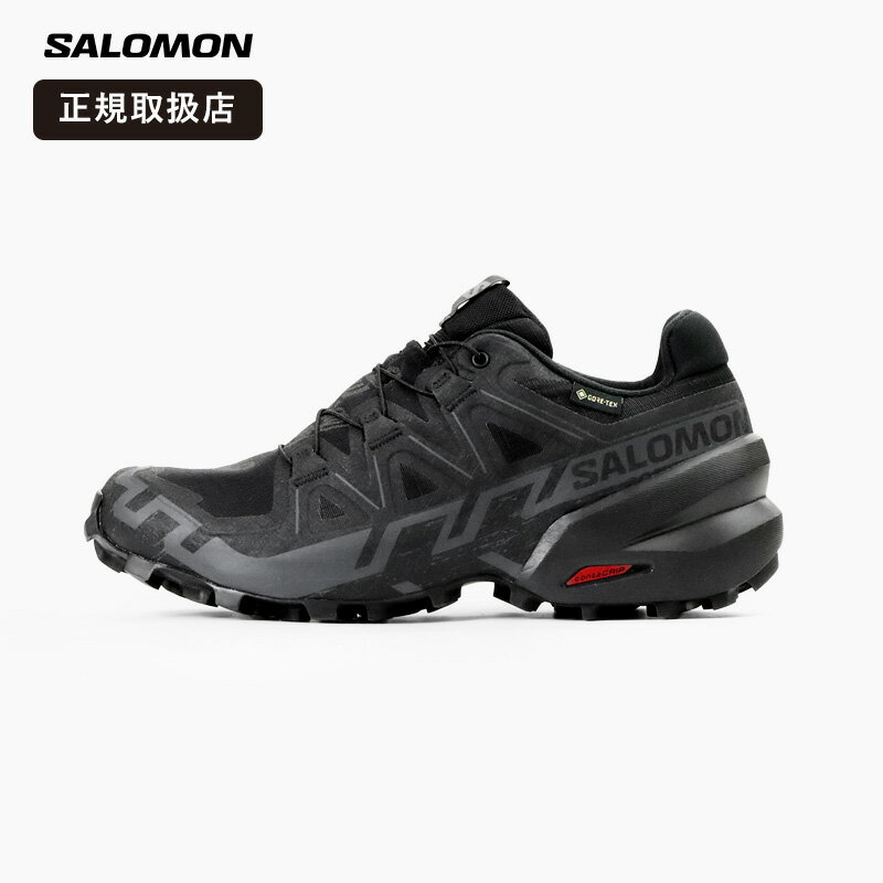 乐天商城 - SALOMON サロモン SPEEDCROSS 6 GTX W レディース トレイルランニングシューズ スニーカー ゴアテックス 防水 軽量 グリップ力 トレラン 登山 アウトドア ジョギング ブラック L41743400 2026SS 靴 正規品