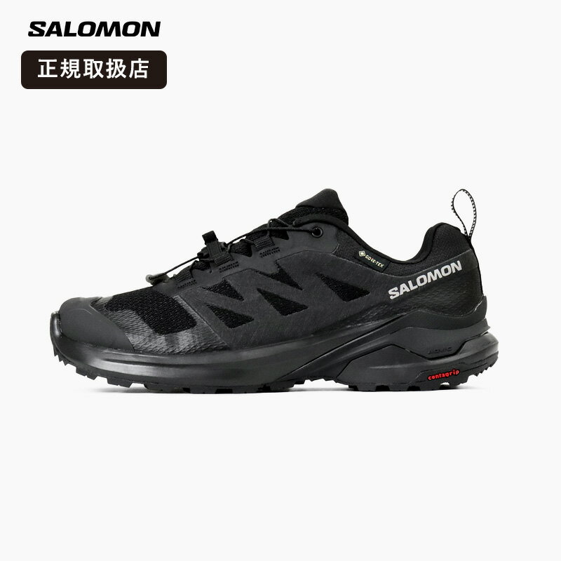 乐天商城 - サロモン SALOMON X-ADVENTURE GTX W レディース トレイルランニングシューズ 防水 GORE-TEX スニーカー 軽量 グリップ力 アウトドア ハイキング ブラック L47321800 2026SS 正規品