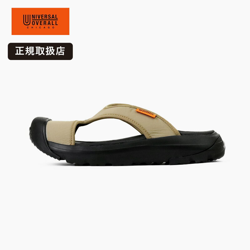 乐天商城 - ユニバーサルオーバーオール UO34 サンダル メンズ レディース ハイブリッド トングサンダル モックサンダル 軽量 クッション スポサン アウトドア ナイロン ベージュ UO34178 UNIVERSAL OVERALL 正規品
