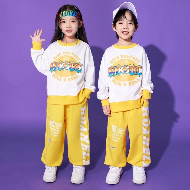 パフォーマンス 運動会 チームウェア キッズ ズボン セット クラス 子供服 トータルコーディネイト 黄..