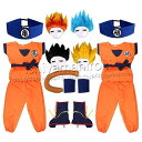 【楽天スーパーSALE】ドラゴンボール 風 孫悟空風 コスプレ衣装 半袖 子供服 亀セット 悟セット ウィッグ 頭飾り ハロウィーン変装仮装 誕生日 イベント プレゼント