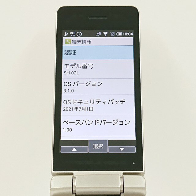 アークマーケットモバイルのAQUOS ケータイ SH-02L ドコモ ゴールド 送料無料 本体 c19545 【中古】｜アングル2
