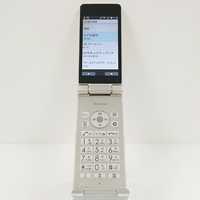 アークマーケットモバイルのAQUOS ケータイ SH-02L ドコモ ゴールド 送料無料 本体 c19552 【中古】｜アングル3
