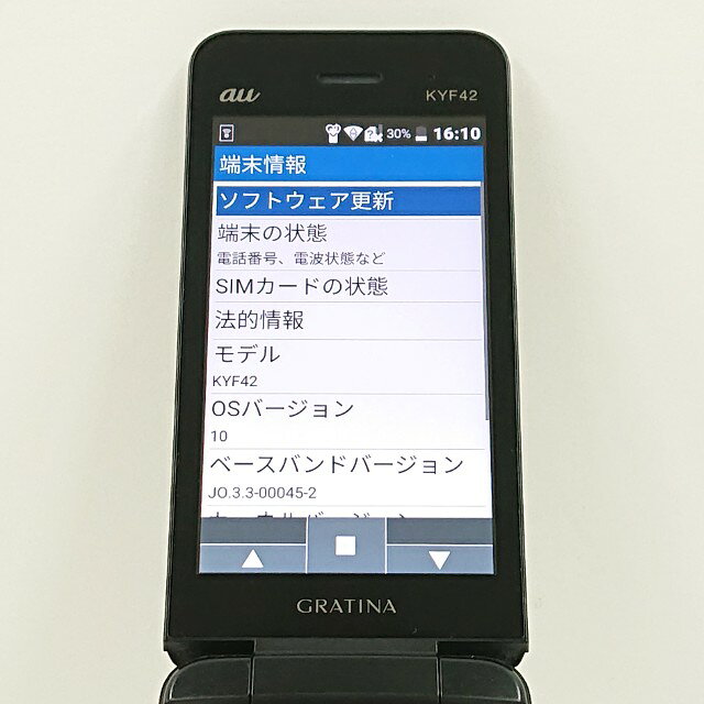 アークマーケットモバイルのGRATINA KYF42 au ブラック 送料無料 本体 c20686 【中古】｜アングル2