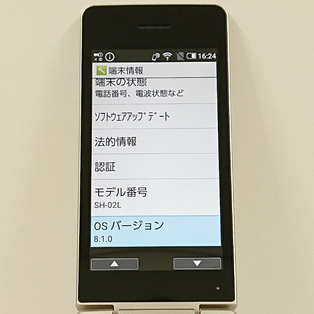 アークマーケットモバイルのAQUOS ケータイ SH-02L ドコモ ゴールド 送料無料 本体 c20507 【中古】｜アングル2