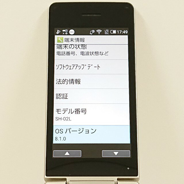 AQUOS ケータイ SH-02L ドコモ ゴールド 送料無料 本体 c20449 【中古】