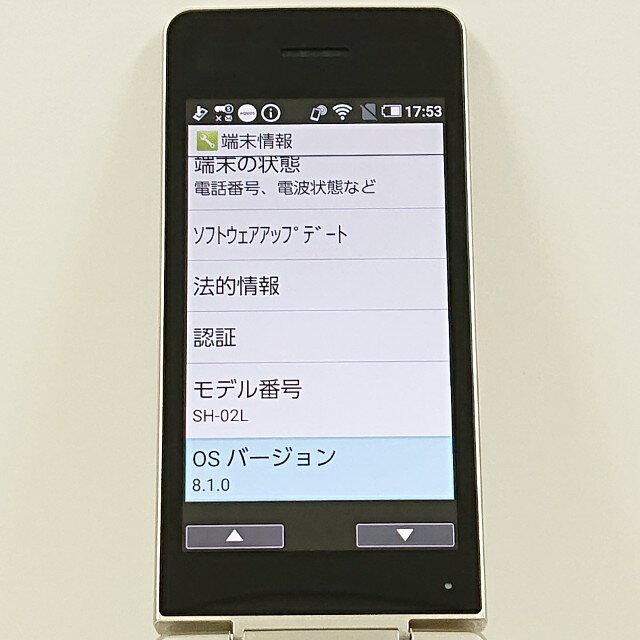 アークマーケットモバイルのAQUOS ケータイ SH-02L ドコモ ゴールド 送料無料 本体 c20450 【中古】｜アングル2