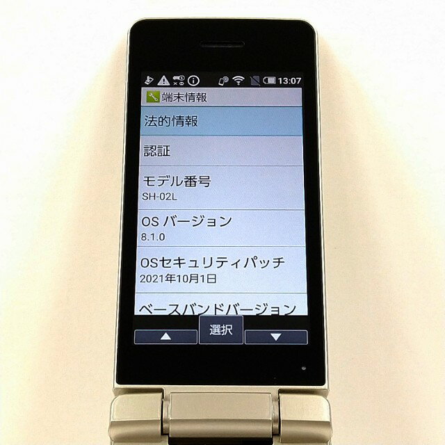 アークマーケットモバイルのAQUOS ケータイ SH-02L ドコモ ゴールド 送料無料 本体 c21014 【中古】｜アングル2