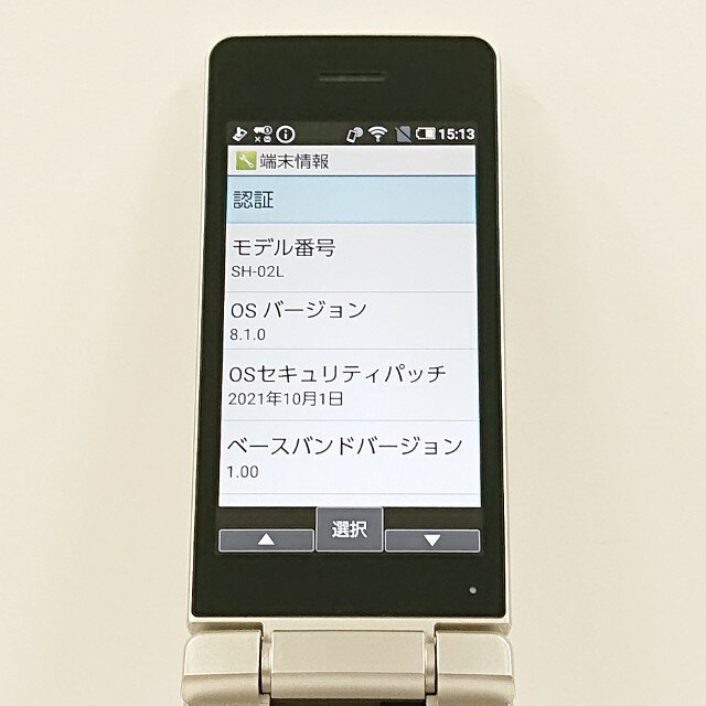 アークマーケットモバイルのAQUOS ケータイ SH-02L ドコモ ゴールド 送料無料 本体 c21023 【中古】｜アングル2