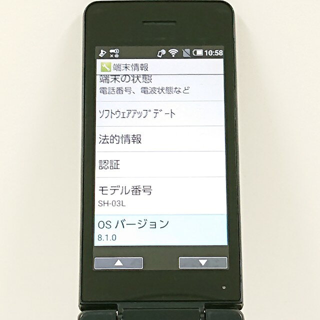 アークマーケットモバイルのAQUOSカメラレスケータイ SH-03L ドコモ ブラック 送料無料 本体 c21507 【中古】｜アングル2