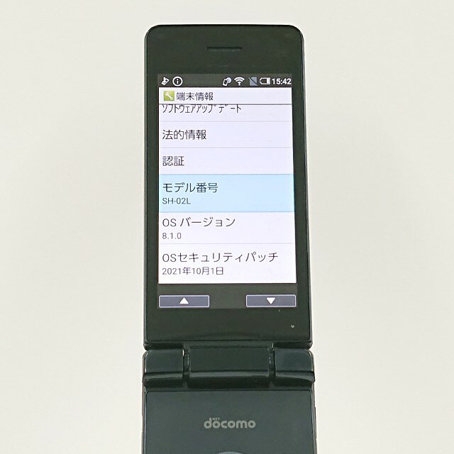 アークマーケットモバイルのAQUOS ケータイ SH-02L ドコモ ブラック 送料無料 本体 c20771 【中古】｜アングル2