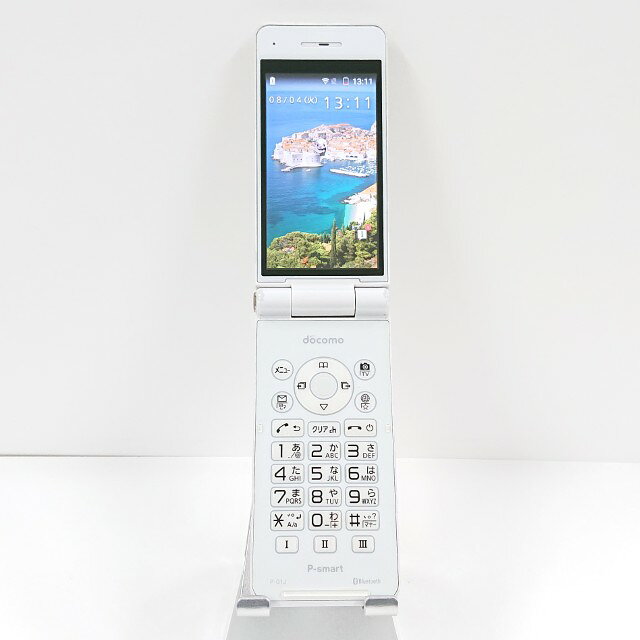 P-smart ケータイ P-01J ドコモ ホワイト 送料無料 本体 c20795 【中古】