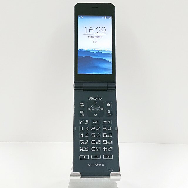 arrows ケータイ ベーシック F-41C ドコモ ネイビー 送料無料 本体 c21901 【中古】