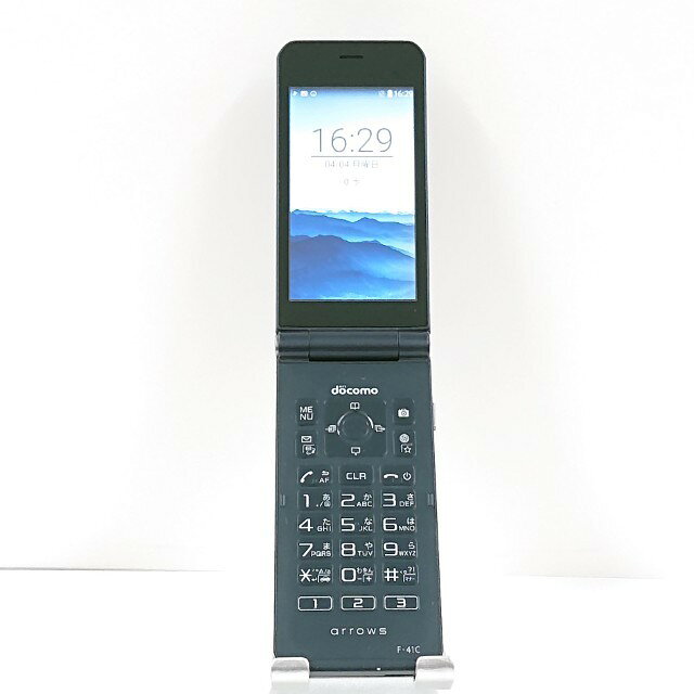 arrows ケータイ ベーシック F-41C ドコモ ネイビー 送料無料 本体 c21903 【中古】