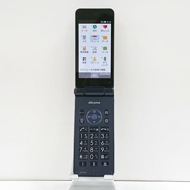 AQUOSケータイ SH-02K docomo ブラック 送料無料 本体 c02093 【中古】