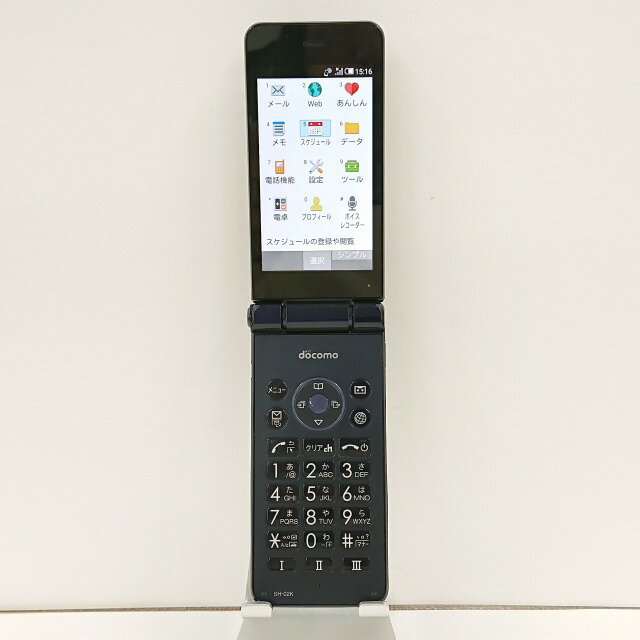 AQUOSケータイ SH-02K docomo ブラック 送料無料 本体 c02103 【中古】