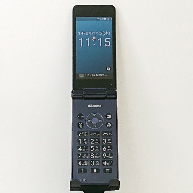 AQUOS ケータイ SH-02K docomo ブラック 送料無料 本体 c02999 【中古】