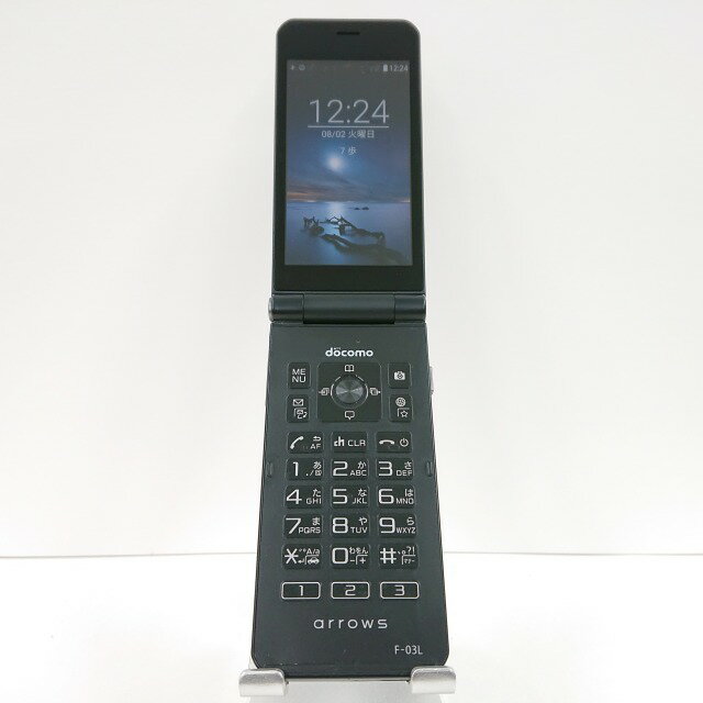 arrows ケータイ F-03L docomo ブラック 送料無料 本体 c03740 【中古】