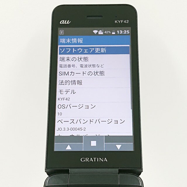 GRATINA KYF42 au ブラック 送料無料 本体 c09924 【中古】