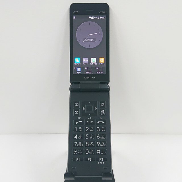 GRATINA KYF42 au ブラック 送料無料 本体 c10176 【中古】