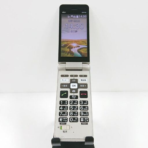 かんたんケータイ KYF41 au シャンパンゴールド 送料無料 本体 c10265 【中古】 かんたんケータイ KYF41 au シャンパンゴールド 送料無料 本体 c10265 【中古】