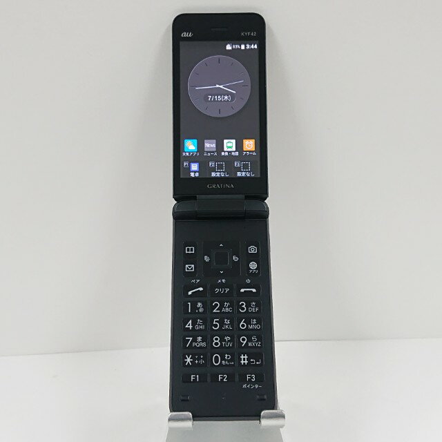 GRATINA KYF42 au ブラック 送料無料 本体 c10622 【中古】