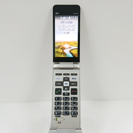 かんたんケータイ KYF41 au シャンパンゴールド 送料無料 本体 c10668 【中古】 かんたんケータイ KYF41 au シャンパンゴールド 送料無料 本体 c10668 【中古】