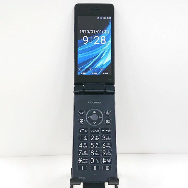 AQUOS ケータイ SH-02L ドコモ ブラック 送料無料 本体 c12050 【中古】