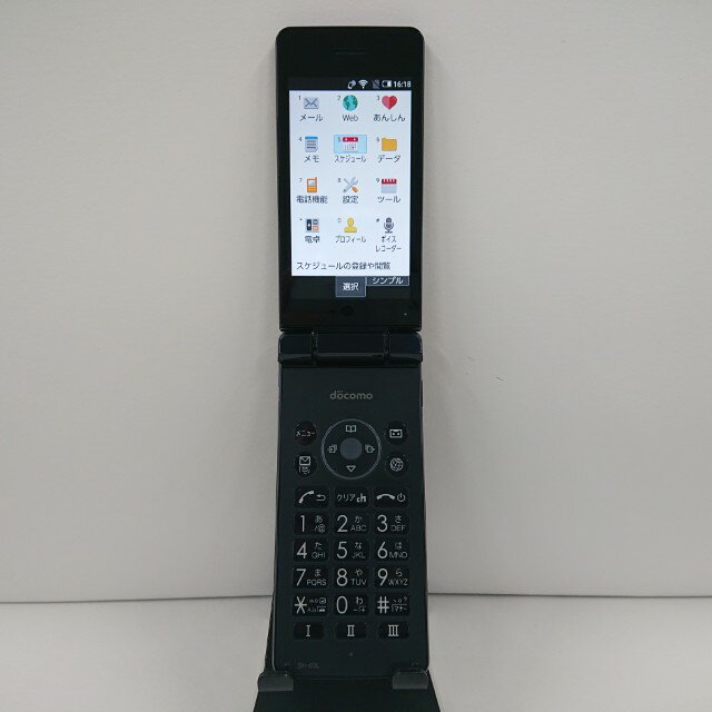 カメラレスケータイ SH-03L ドコモ ブラック 送料無料 本体 c12360 【中古】