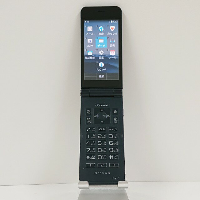 arrows ケータイ ベーシック F-41C ドコモ ネイビー 送料無料 本体 c12405 【中古】