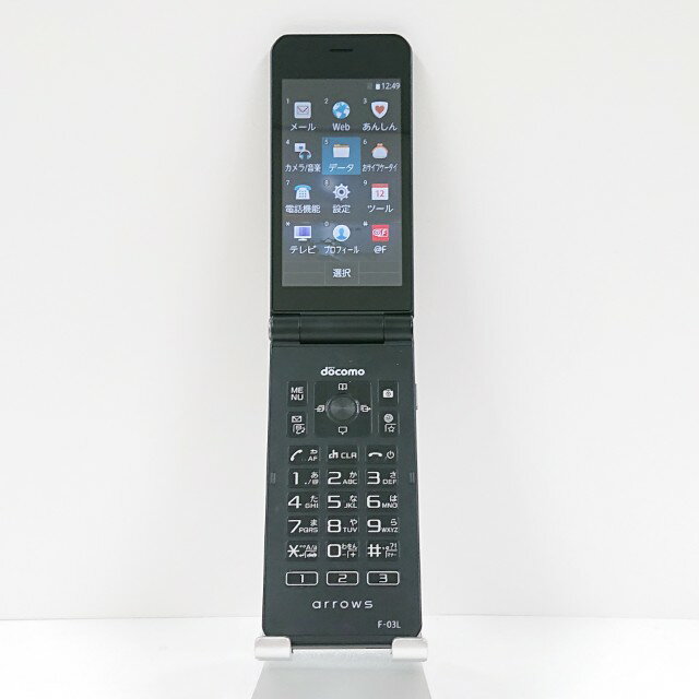 arrows ケータイ F-03L ドコモ ブラック 送料無料 本体 c12451 【中古】