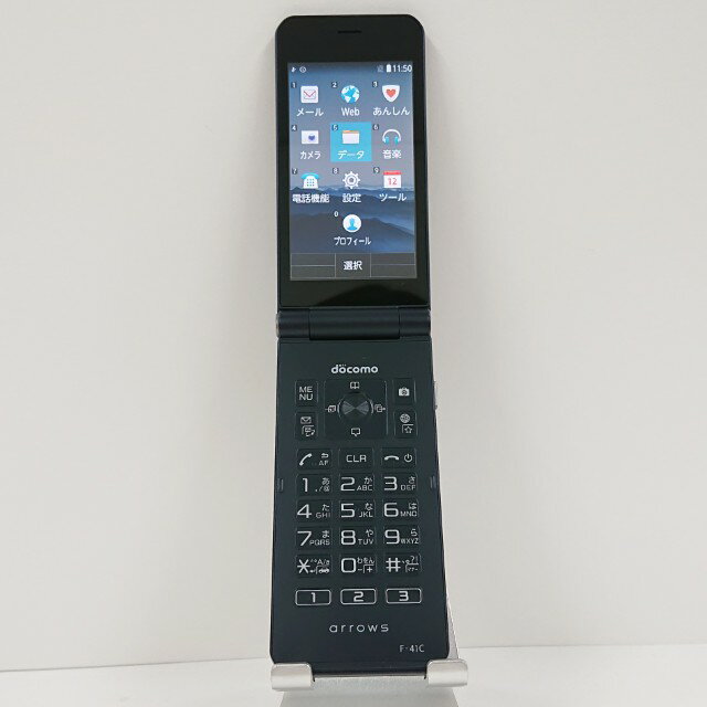 arrows ケータイ ベーシック F-41C ドコモ ネイビー 送料無料 本体 c12412 【中古】